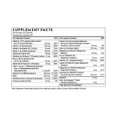 Close-up of the THORNE Men's Multi 50+ label